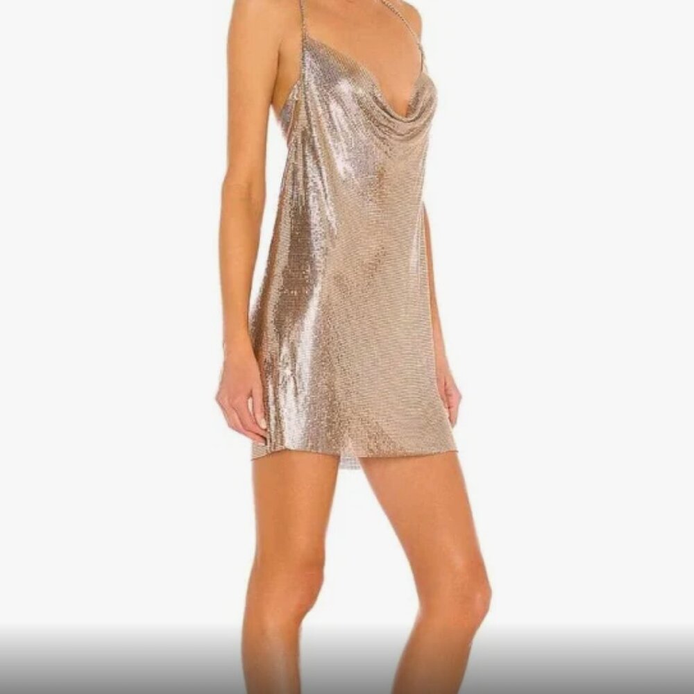 Metal Chain Mini Dress. Never Worn. Like New. Size XS